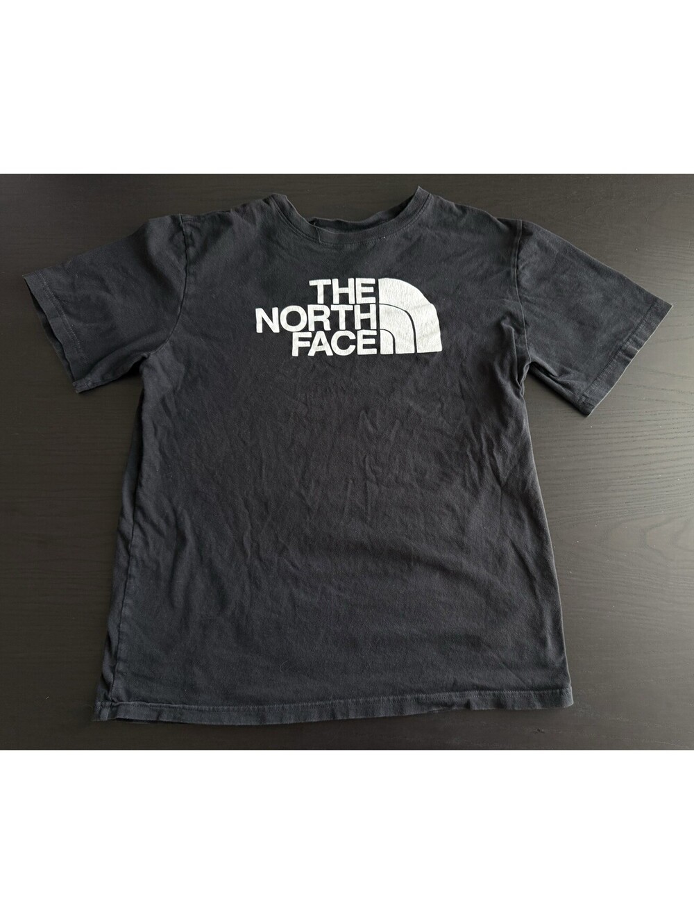 The North Face Boys T Shirt Youth XL 18/20 Black Short Sleeve Big Logo Cotton